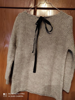 Zara sweater new beige with back ribbon, size M