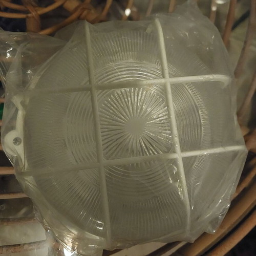 Turtle outdoor wall lamp with glass Φ17.5x8.5 cm white new