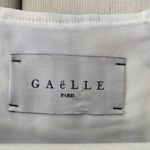 Gaelle sleeveless dress XS with tropical print and mesh hem