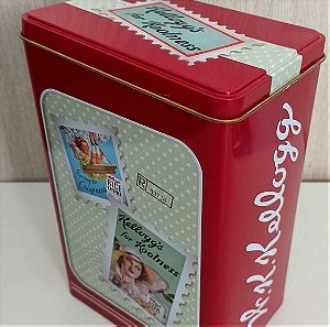 Kellogg's Corn Flakes αυθεντικό συλλεκτικό μεταλλικό κουτί δημητριακών με vintage look Kelloggs