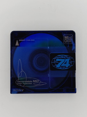 Sony MD 74 Mini Disc used, blue