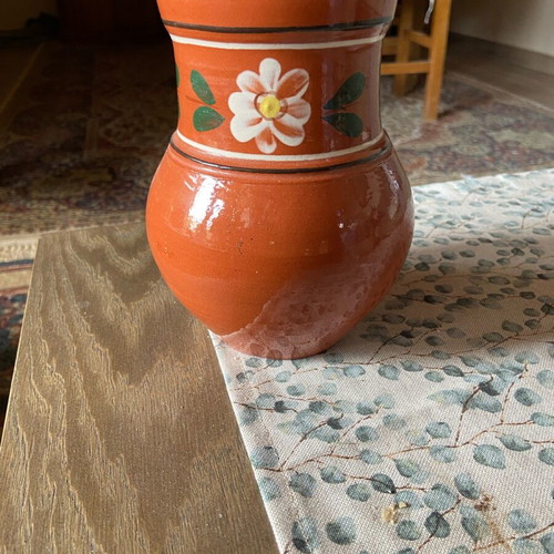 Clay vases used and glass