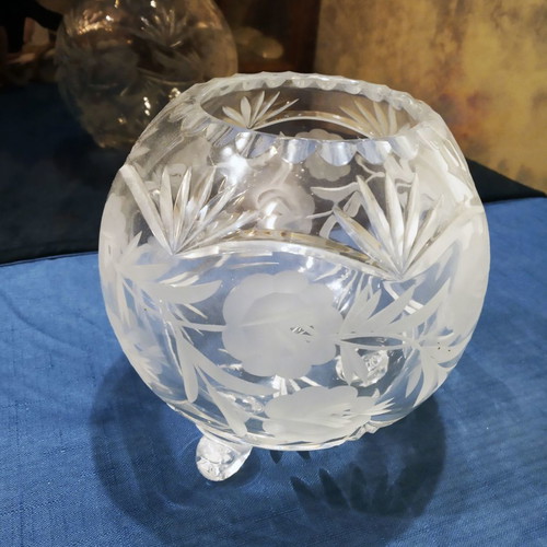 Crystal Cut Antique Vase New
