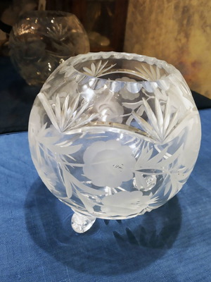 Crystal Cut Antique Vase New