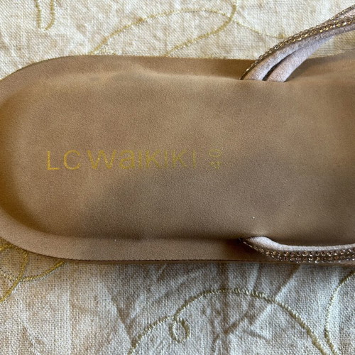 LC Waikiki women's slippers with fine straps and sparkling stones, new, size 40