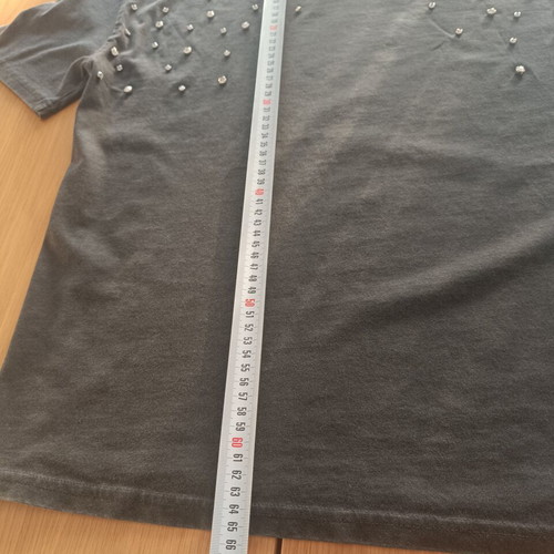 Zara Washed Effect T-Shirt with Rhinestones, New, Size M