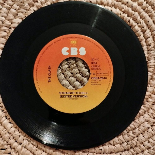 The Clash 45 RPM record used, 7-inch rock single