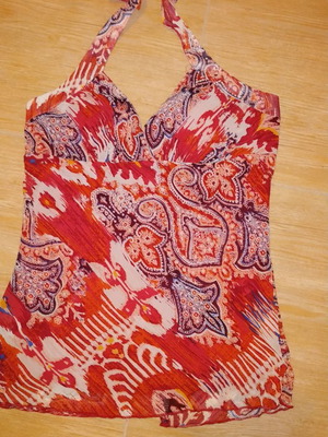 Τοπ μεταχειρισμένο με ενίσχυση, μέγεθος S, κόκκινο