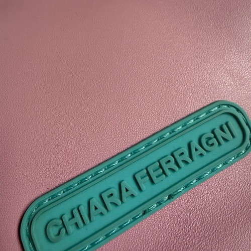 Chiara Ferragni backpack bag used, pink and turquoise