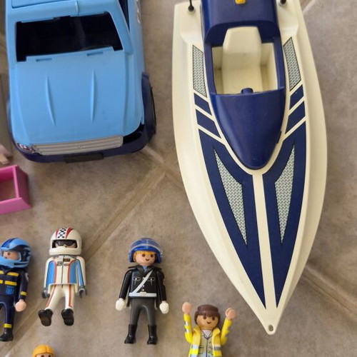 Playmobil assorted toys with vehicles
