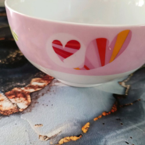 Barbie cereal bowls used, set of 2 porcelain