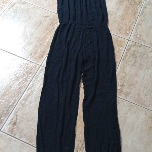 Pink Woman jumpsuit used, black with gathers, size S