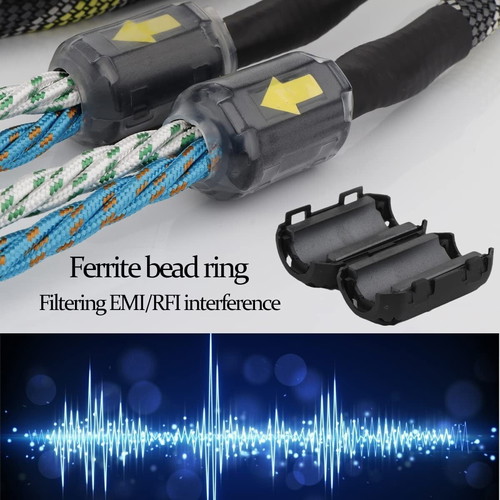 Hi-Fi audio speaker OFC cable 2x6.3mm 2x3m with gold-plated banana connectors
