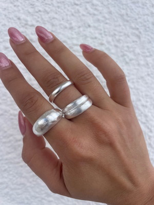 Silver 925 3 Piece Ring Set New