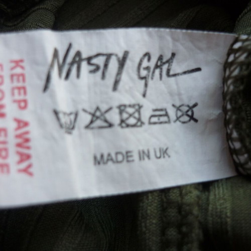 Nasty Gal Casual Pants used, khaki green, size M