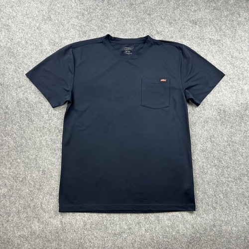 Dickies men's medium T-shirt with pocket, lightweight polyester, blue
