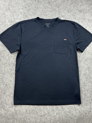 Dickies men's medium T-shirt with pocket, lightweight polyester, blue