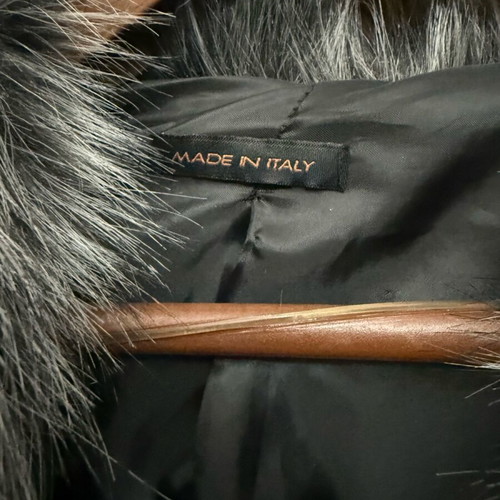 Italian fur coat semi-cape like new, petrol color