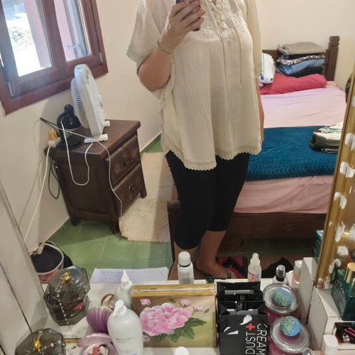 Kaftan short beachwear used, one size up to XL, beige