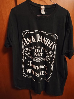 T-shirt με στάμπα Jack Daniel’s μεταχειρισμένο, μαύρο, μέγεθος M