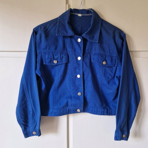 Blue denim jacket like new, no Small-Medium