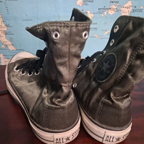 Converse Chuck Taylor All Star High Top metallic olive/green like new, size 39