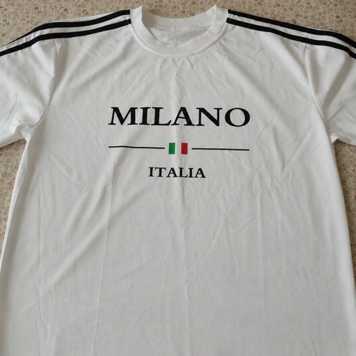 White men's T-shirt Milano Italia size L new