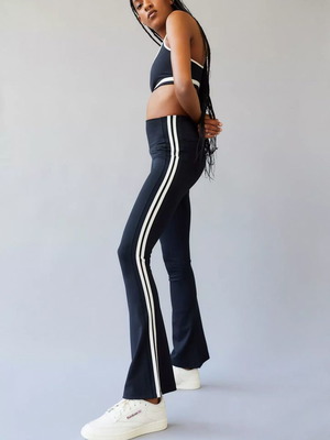 Sports Pants With High Waist like new, black and white