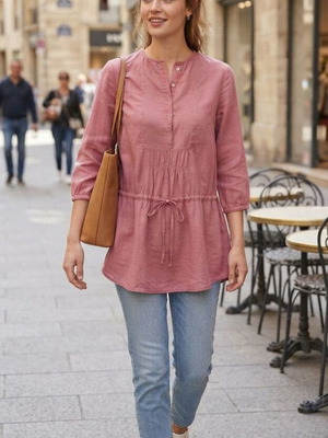 Zara tunic used, size S, dusty pink cotton