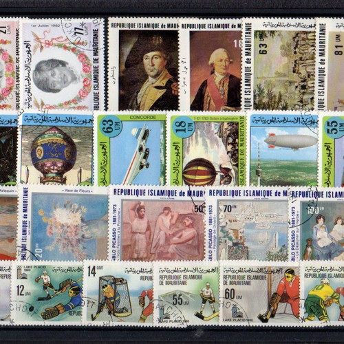 Sealed stamp sets of Mauritania in excellent condition