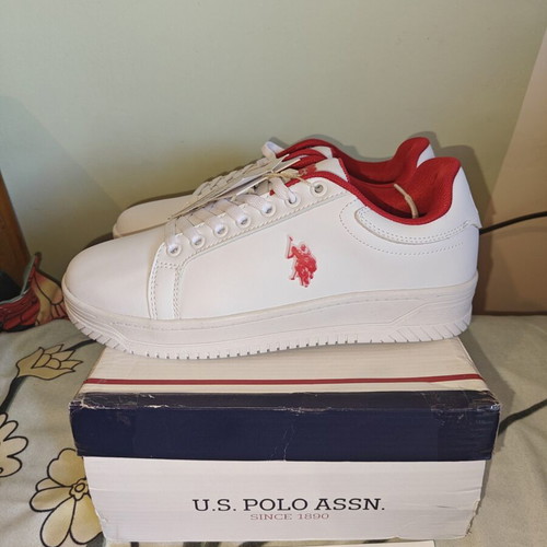 U.S. Polo Assn. sneakers new with tags, white and red, size 39