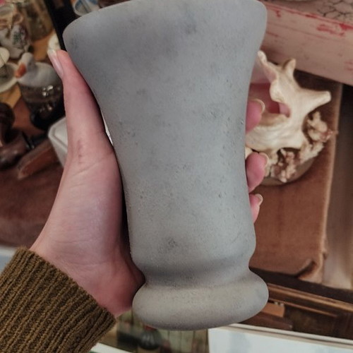 Set of two gray decorative glass vases like new