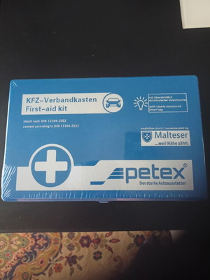 Petex Car First Aid Kit new, certified DIN 13164:2022