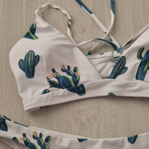 Shein bikini with cactus print new, size M