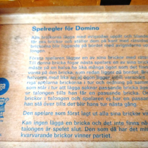 Collectible Domino game from Alga vintage 1950s used