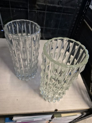 Crystal vases new, set of 2 pieces