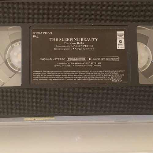 Ballet videocassettes like new, set of 7