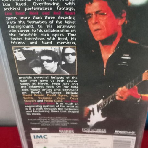 Lou Reed Rock and Roll Heart VHS tape, no Greek subtitles