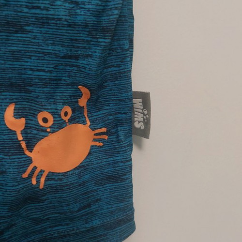 Swim shirt used for one-year-old child with free shorts