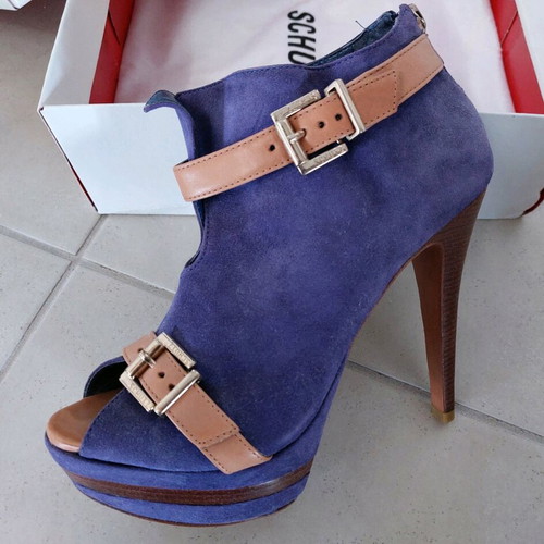 Schutz suede sandals size 39 like new, blue and purple