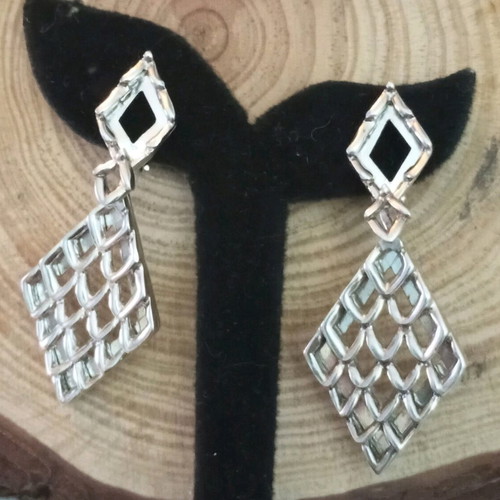 Lalaunis A21 925 silver earrings vintage with clips used
