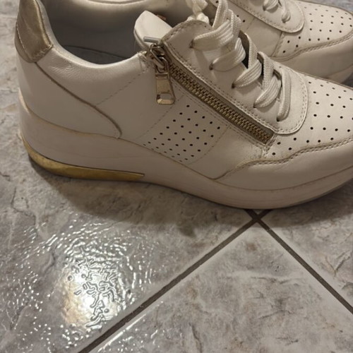 Renato Garini shoes size 37 like new, white and gold