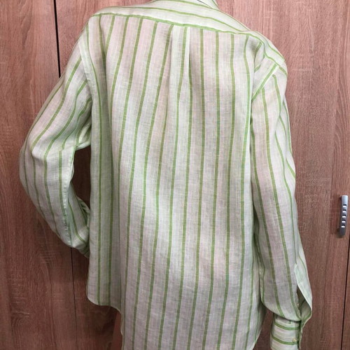 Oxford Company shirt new, size M, white and green linen