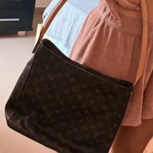 Louis Vuitton Looping GM Monogram shoulder bag like new, beige and brown