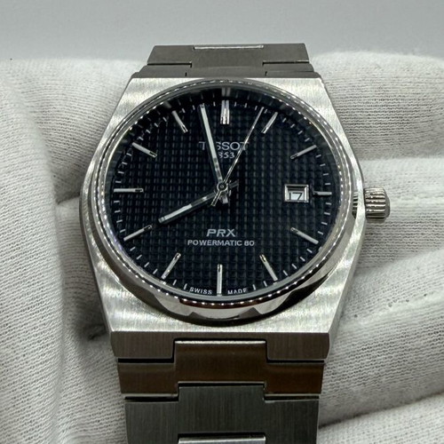 Tissot PRX Powermatic 80 watch, black dial