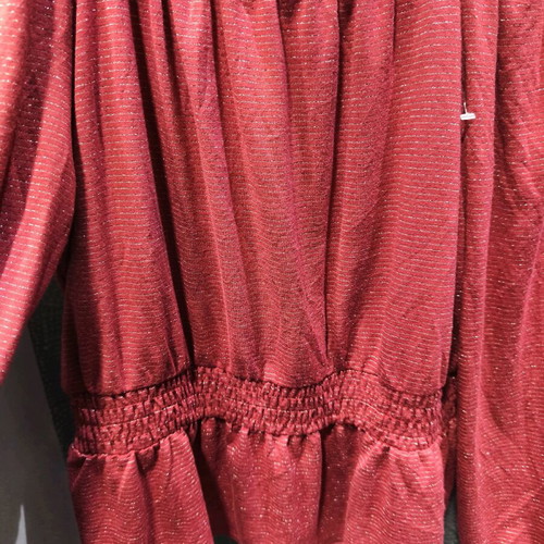 Peplum Top Lauren Conrad Bordeaux new with silver glitter