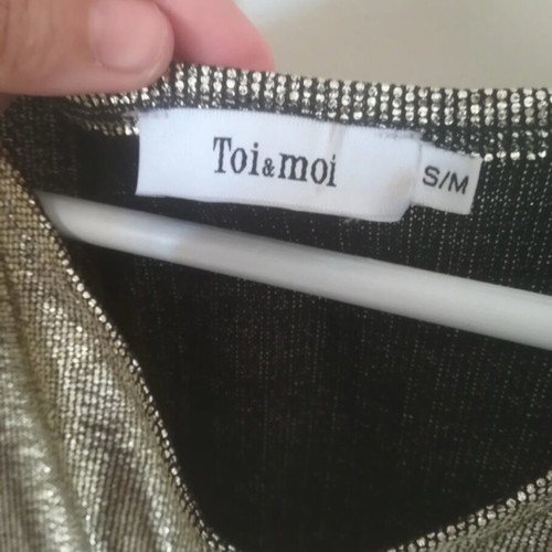 Silver blouse dress Toi&Moi S/M like new