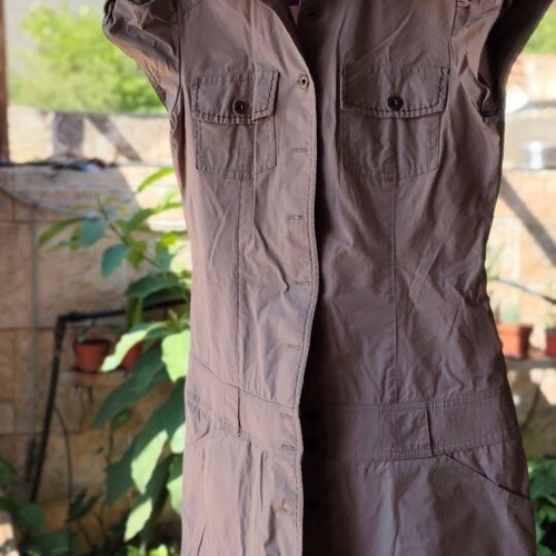 Imperial shirt dress size S like new, beige and brown