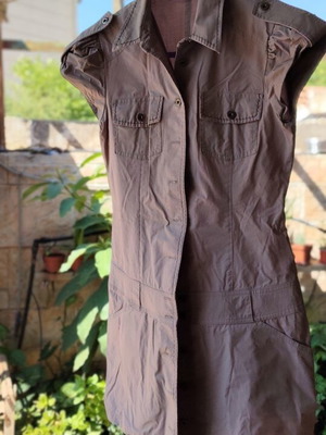 Imperial shirt dress size S like new, beige and brown