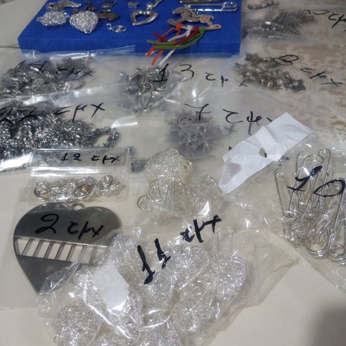Set of 140 Metal Decorative Charms for Crafts and Jewelry Making